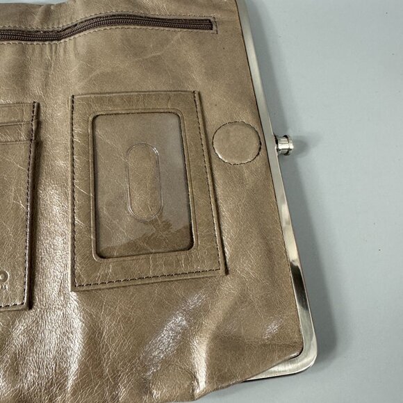 HOBO Lauren Leather Wallet/Clutch in Gray